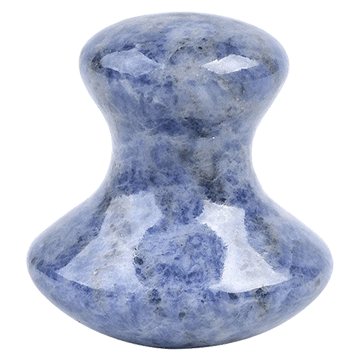 Blue sodalite gua sha mushroom tool