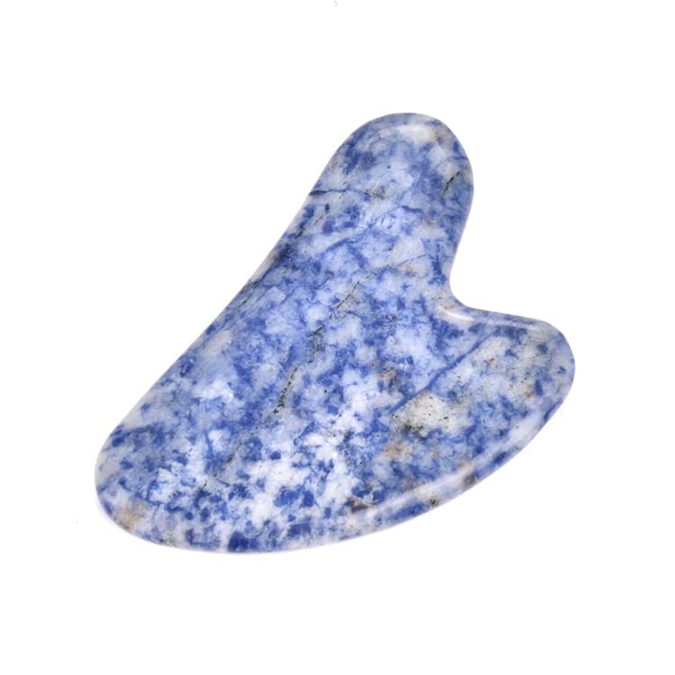 Blue sodalite facial gua sha heart shape